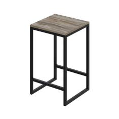 Banqueta Média 38x36x60cm Active Yescasa Carvalho/Preto