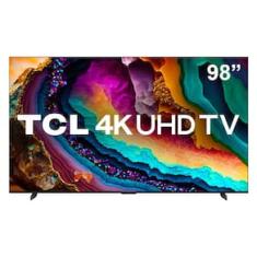 Smart TV 98” 4K UHD TCL 98P755 com Processador AIPQ GEN 3.0, Google TV, Wi-Fi, Bluetooth, Dolby Vision e Atmos