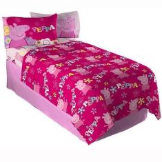 Jogo De Cama Infantil Peppa Pig 4 Peças Solteiro King - Casa Da Fama