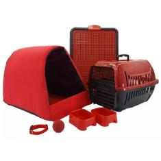 Kit Cachorro Gato Cama Caminha Iglu Transporte Sanitário Grande - Supr