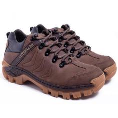 Tenis Masculino Adventure Couro Premium Resistente Conforto Dia a Dia San Diego-Masculino