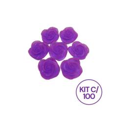 Kit 100 Unidades Mini Sabonete Artesanal Rosa Flor 1,5 cm - D&C