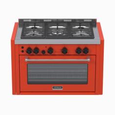 Fogao a gas de embutir temis 5 q vermelho gas glp - Venax, 110V