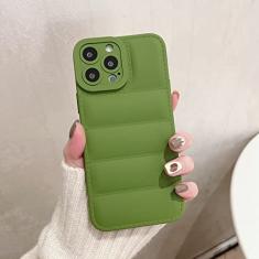 Capa de silicone com jaqueta macia para iPhone 11 12 13 14 Pro Max XS X XR 7 8 Plus Capa traseira à prova de choque Candy Bumper, verde, para iPhone 12Pro Max