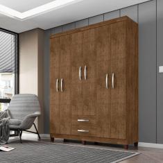 Guarda-roupa Casal Itapema 6 Portas 2 Gavetas Malbec