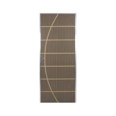 Kit Porta de Madeira Decorada 212x95cm com Batente de Aluminio 3,6cm Neblina MGM Carvalho Quebec