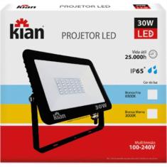 Reflet.C/Led Kian Giii 30W 6500K Ip65, Branca, 30W, 1