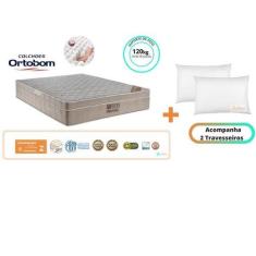 Colchão Ortobom Airtech Casal  Padrão Viúva 128x188x30 + 2 Travesseiro