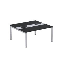 Mesa Plataforma Dupla com Pé de Aço para Coworking 150X140/2P PDC15/14/2P Preto/Cinza