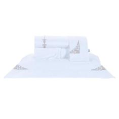 Jogo Lençol Queen Torino 4Pçs 400 Fios Bordado 100% Algodão - Doce Lar