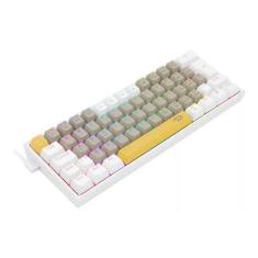 Teclado Gamer Fizz K617Rgb-Yl Gy Wt Rgb Switch Brown Amarelo - Redrago