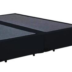 Base Box King Bipartido Suede Preto