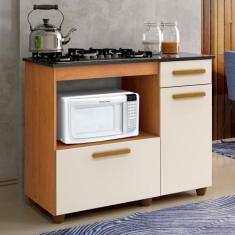 Balcão para Cooktop 2 Portas 1 Gaveta Violeta - Kaiki Móveis