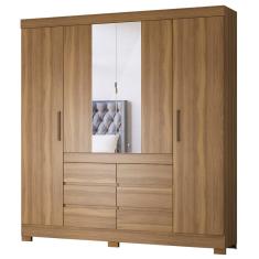 Guarda Roupa Casal Cadis D02 4 Portas de Bater 6 Gavetas MDP Amendola Touch Mpozenato