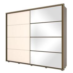 Guarda Roupa Casal Cavic Duna 2 Portas de Correr 6 Gavetas MDF Duna Off White Móveis Henn