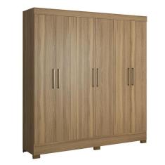 Guarda Roupa Casal Casal Prático Amêndola Touch 6 Portas 3 Gavetas MDP Amêndola Demóbile