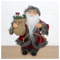Decoração Natalina Boneco Papai Noel Natal 21cm