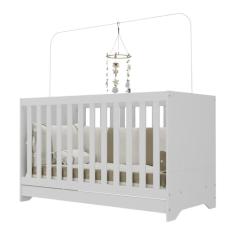 Berço 3 em 1 para Colchão 60x130cm Pipoca Multimóveis Bb0527 Branco