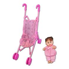 Carrinho De Boneca Dobrável Menina Brinquedo Infantil