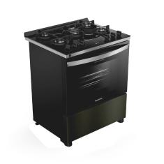 Fogão Brastemp Eclipse Collection BFS5LAP 5 Bocas com Mesa de Vidro, Função Air Fryer e Turbo Chama Black Inox – 220V