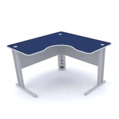 Mesa para Escritório em L Etp 1313 Maxxi Cinza/azul