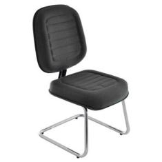 Cadeira Diretor Para Escritório Cromada Linha Blenda Preto