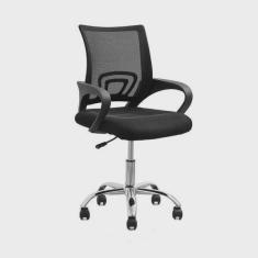 Cadeira de Escritório Diretor Tela Mesh Base Cromada Santiago