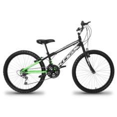 Bicicleta Infantil Aro 24 KOG Masculina 18V Shimano, Verde degrade, Br