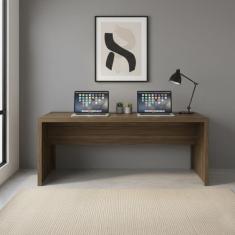 Escrivaninha Mesa Escritório ME4185 2 Lugares 180cm Nogal - Tecno Mobi