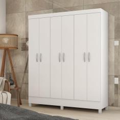 Guarda Roupa Casal 6 Portas Falco Yescasa Branco