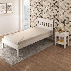 Cama de Solteiro Cm8006 Branca Tecno Mobili Branco