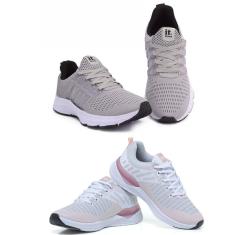 Tênis Feminino Esportivo Caminhada Academia Confortável Kit