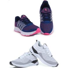 Tênis Feminino Esportivo Caminhada Academia Corrida Kit