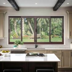 Janela Elite 4 Folhas Moveis 100 X 150 Vidro Liso Corten