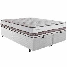 Cama Box Baú Herval Queen Spettácolo, 81x158x198 cm, Molas Ensacadas