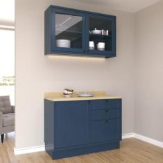 Cozinha Compacta com Vidro 2 Peças 3 Portas 3 Gavetas Sevilha - Herval