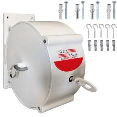 Varal Recolhível Retrátil De Parede 30M Branco Seca Fácil