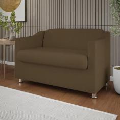 Namoradeira Elegante 2 Lugares Sala de Estar  Balaqui Decor, Marrom