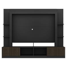 Rack Estante com Painel Tv 65 e 2 Portas Oslo Preto
