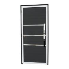 Porta Lambril Evolution Com Puxador Super 25 210cm X 90cm Brimak Mix Preto