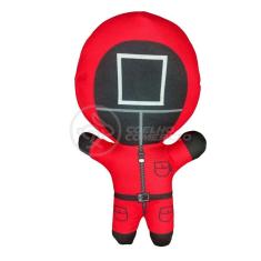 Boneco De Pelucia Squid Game Round 6 Vermelho 26Cm Quadrado