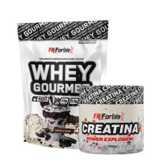 Kit Whey Protein Gourmet Refil 907g + Creatina Power Explosion 300g - 