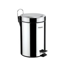 Lixeira Tramontina Brasil com Pedal 5L Redonda Inox, Prata