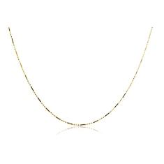 Colar com Corrente de Bolinha e Palito Folheado em Ouro 18k