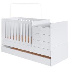 Berço Mini Cama Multifuncional Cama Auxiliar Bb690 Branco Comm Branco