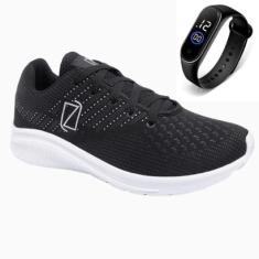 Tênis Masculino Esportivo Para Caminhada Academia Treino Dia a Dia + Relógio-Masculino