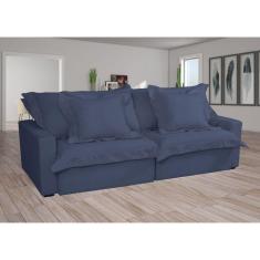 Sofá Cama Niágara 4 Lugares Retrátil e Reclinável 200cm Veludo com Molas Grafite