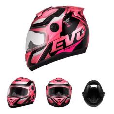 Capacete Moto Fechado Rosa G8 EVO Viseira Cristal Inmetro Tamanho 56 5