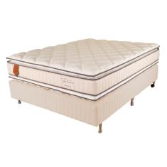 Cama Box Viúva (Box + Colchão) 128X188X67 Bali Prorelax Molas Ensacadas Pillow Top Duplo - Bege