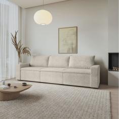 Sofá Modular 1 Módulo Direito 1 Módulo Central 1 Módulo Esquerdo Zen Cabecasa Madeiramadeira